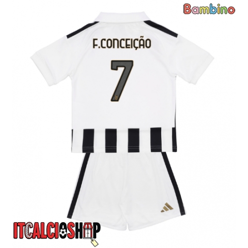 Juventus Francisco Conceicao #7 Prima Maglia Bambino 2026-27 Manica Corta (+ Pantaloni corti)
